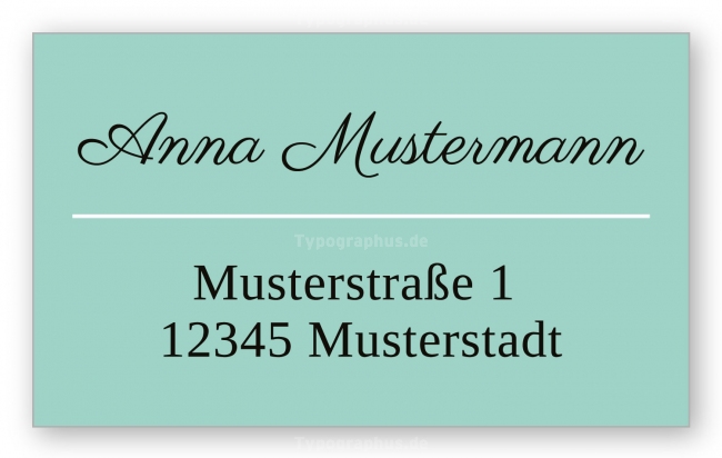 Adressaufkleber Türkis (5x3 cm)