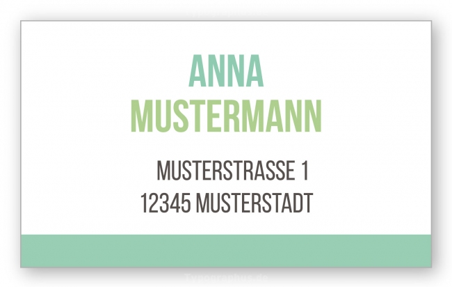 Adressaufkleber Weiß-Grün (5x3 cm)