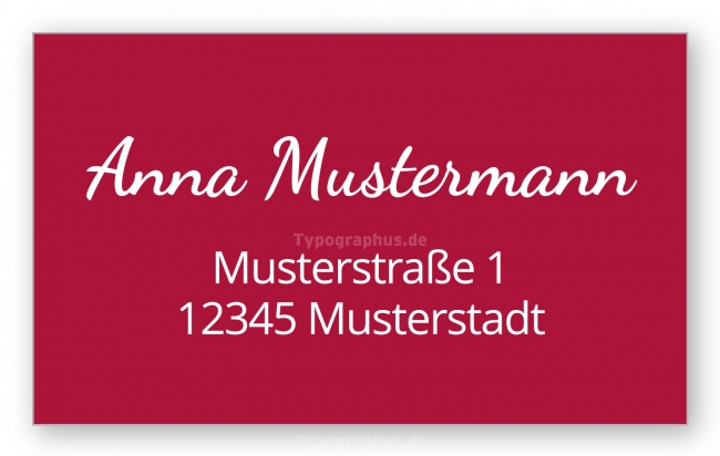 Adressaufkleber Weiß-Rot (5x3 cm)