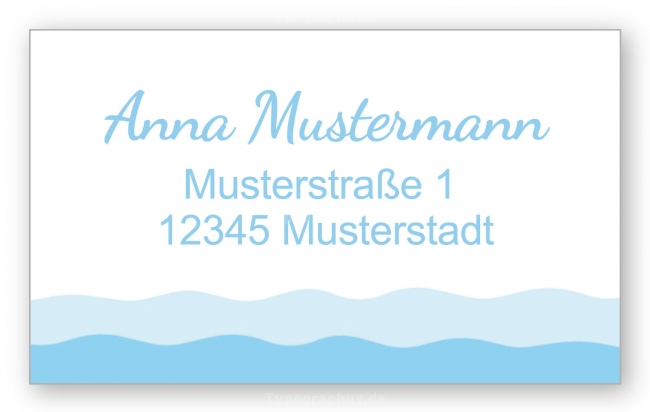 Adressaufkleber Wellen (5x3 cm)