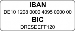IBAN & BIC Aufkleber & Etiketten für SEPA